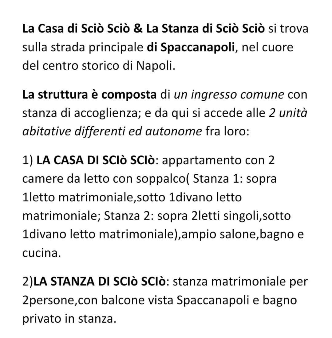 La Casa Di Scio Scio & La Stanza Di Scio Scio Apartment Наполи Екстериор снимка